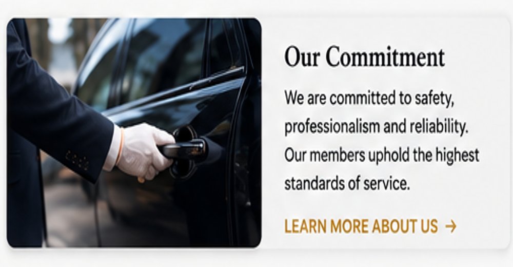 Professional chauffeur opening a vehicle door